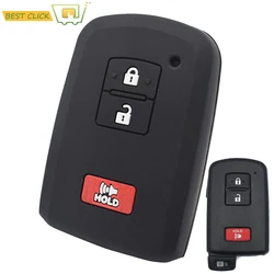 Silicone Key Case Cover For Toyota Land Cruiser Tacoma Highlander Prius C V Rav4 Keyless Fob Shell Holder Protector 3 Button