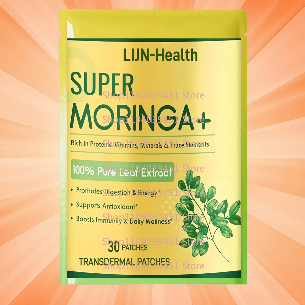 

30 Patches Moringa Transdermal Patches Pure Moringa Leaf Energy, Metabolism, & Immune Support