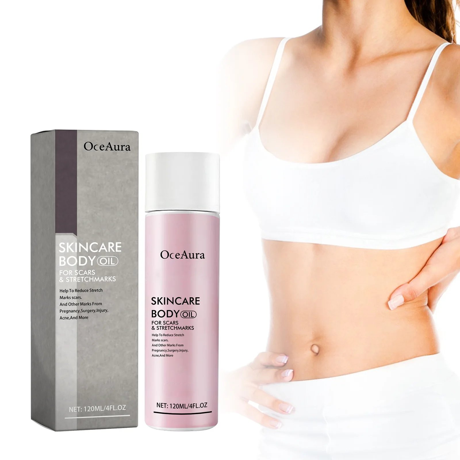 Body Moisturizing Oil Repair Stretch Marks Firming Massage Keep Smooth Increase Elasticity Prevent Pigmentation Belly Care Oil