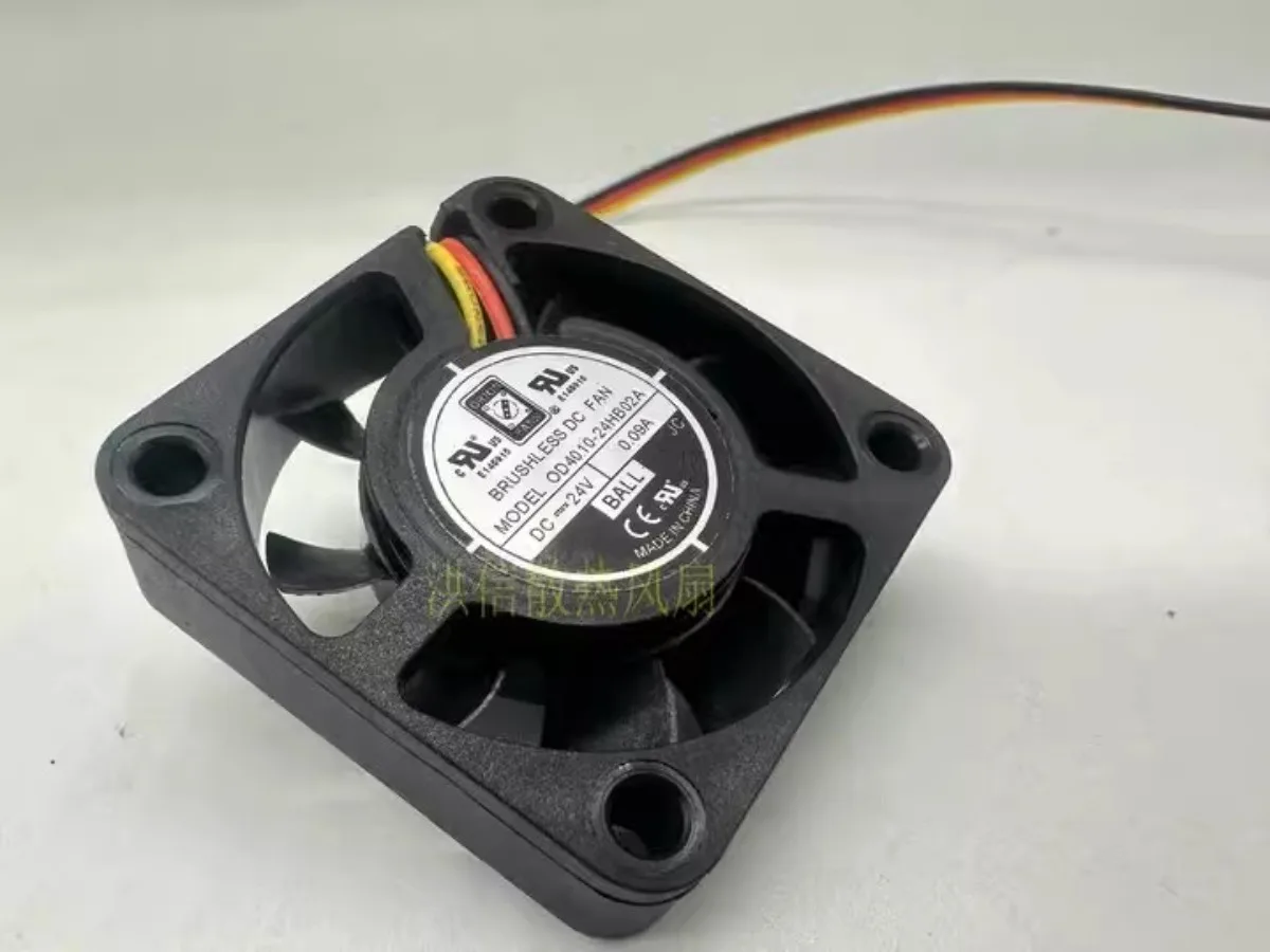 For 1POD4010-24HB02A DC24V 0.09A 4010 3-Wire Silent Cooling Fan