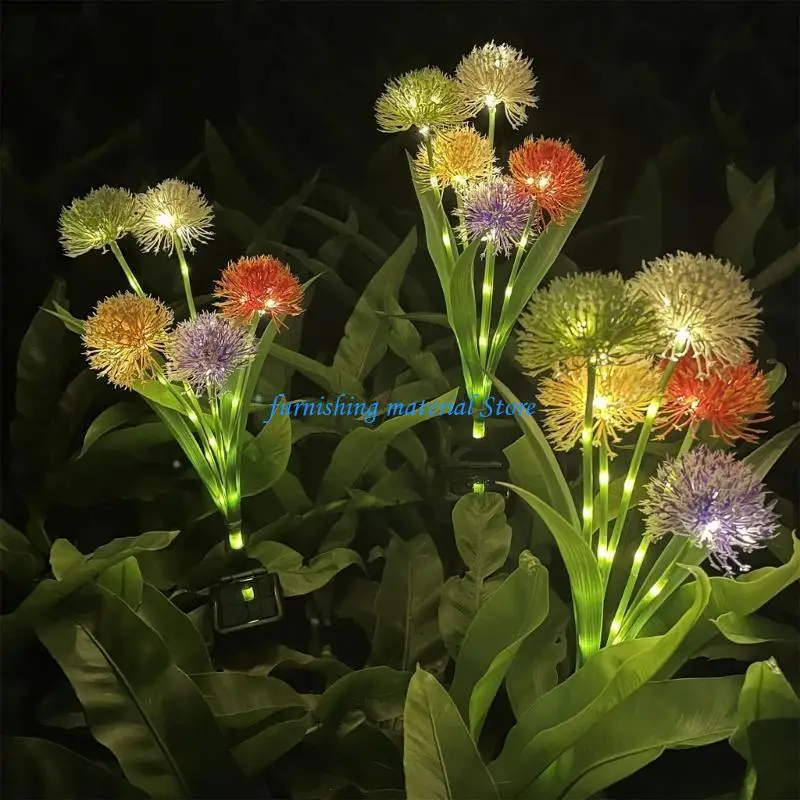 Y5GD Solar Garden Light Outdoor LED Solar Powered Onion Flower Shaped Landscape Light