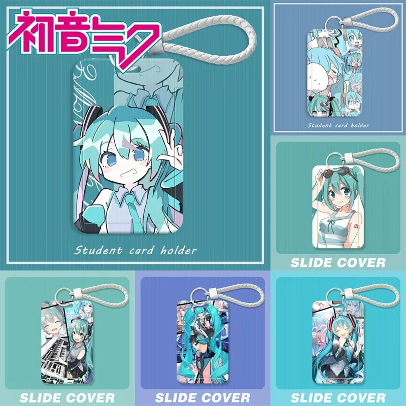 

Держатель для карт Hatsune Miku, защитный чехол для банковских карт в стиле аниме