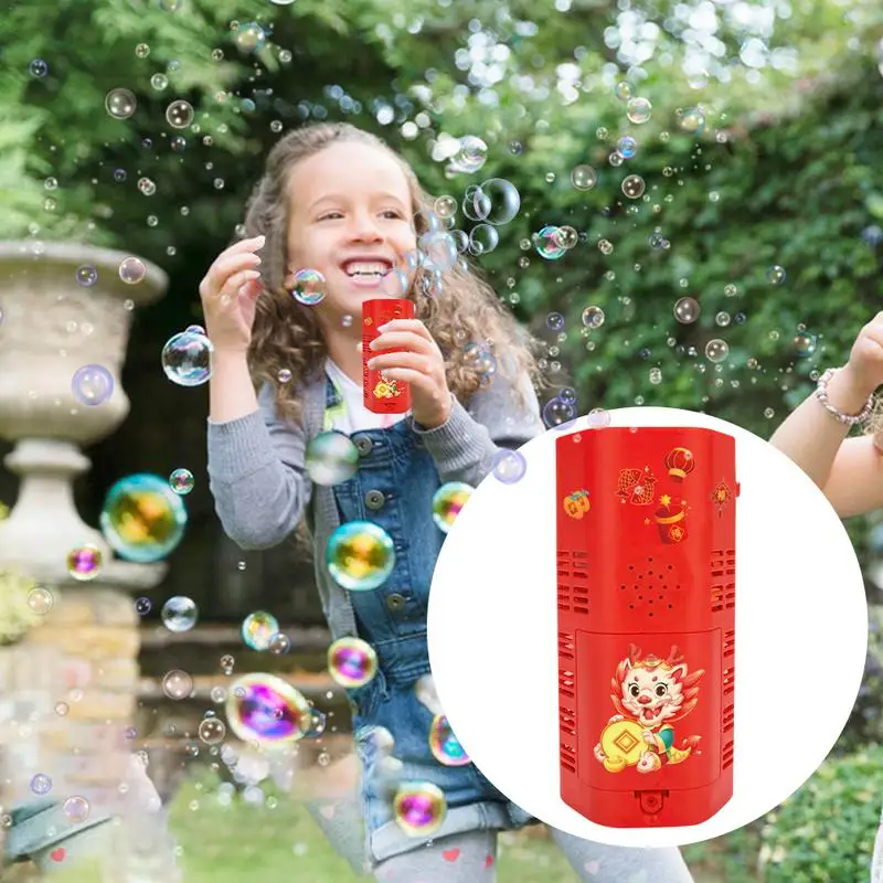 Portable Firework Bubble Machine Automatic Bubble Blower With Music electronic automatic landing For New Year Birthday Party