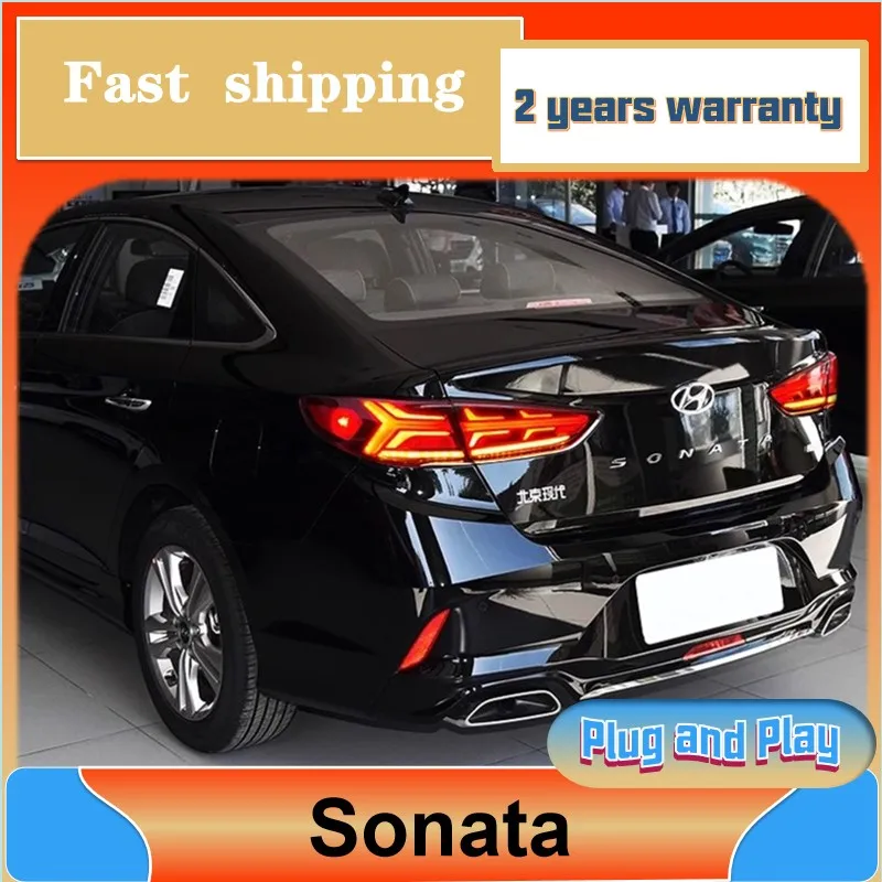 

Car Styling for Hyundai Sonata Taillight 2016-2019 Sonata Tail Light Rear DRL Fog Brake Reversing Turn Signal