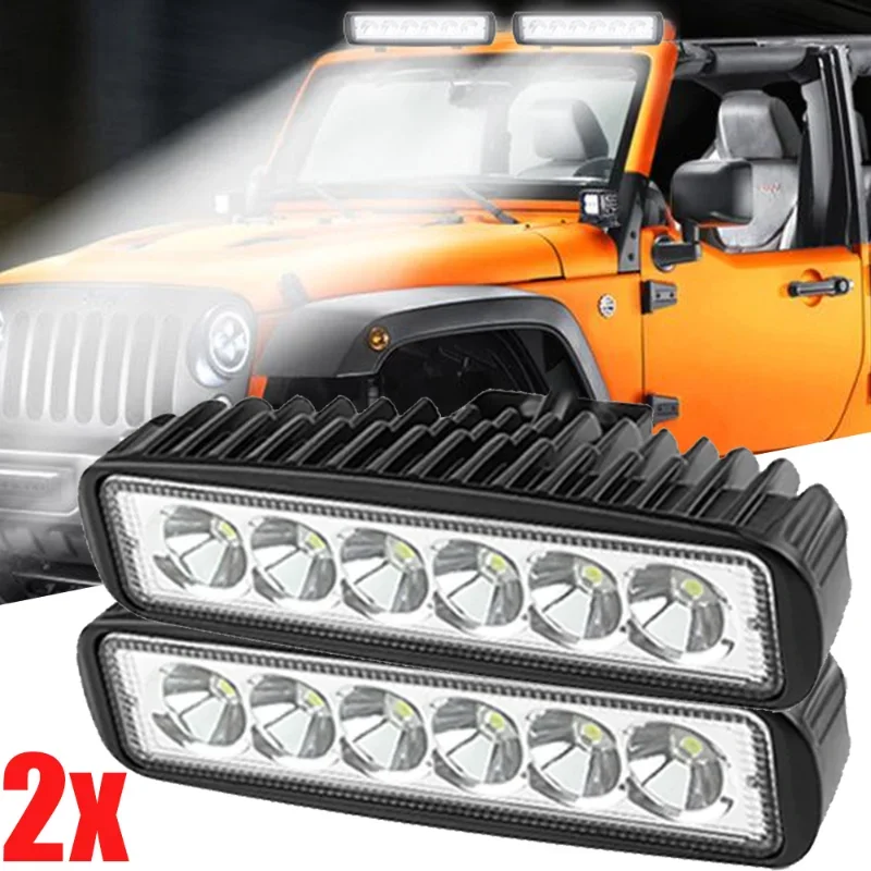 

6 LED 18W Work Light DRL Car Offroad High Brightness Spotlight Headlight Work Light Night Driving Fog Lamp 12V