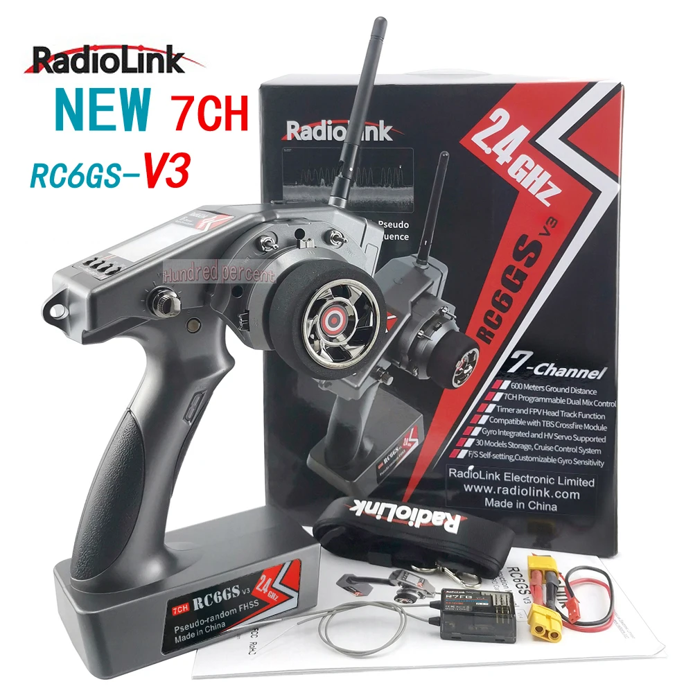 Free Shipping RadioLink RC6GS V3 R7FG R6FG R6F 6 Channels 7CH Dual Mix Programmable 600M 400M Ground Distance Gyro Integrated