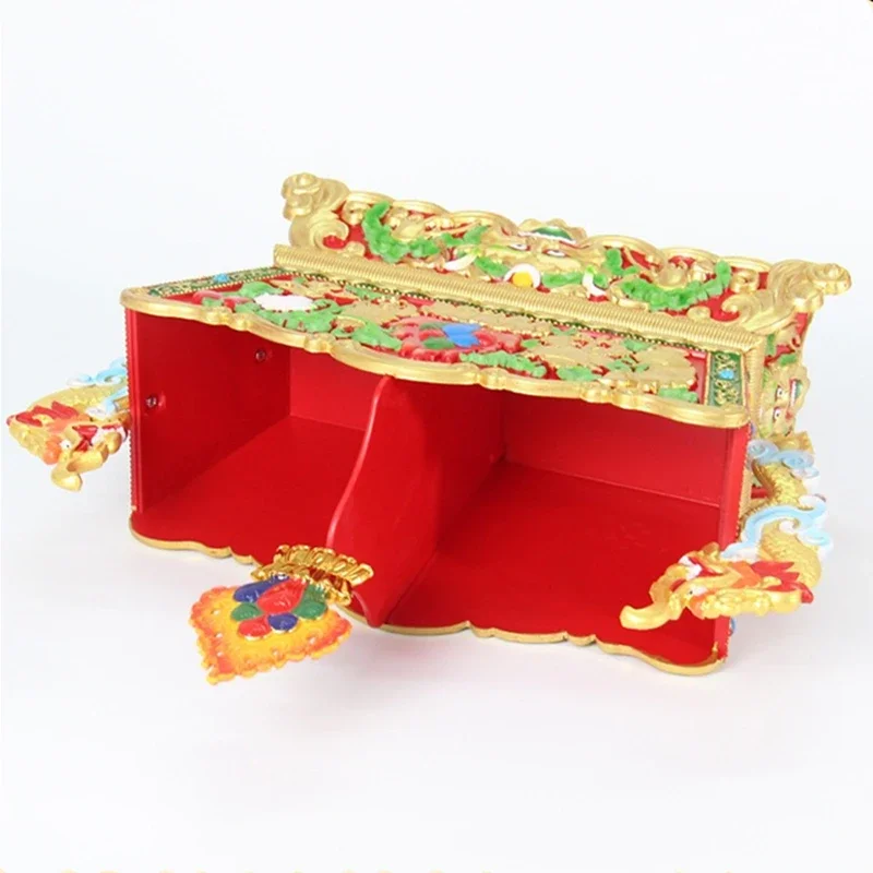 Coloured Drawing Tibetan Resin Handicraft Eight Auspicious Painting Tantric Five Organizer Buddhist Desktop Altars Decorative - view 3