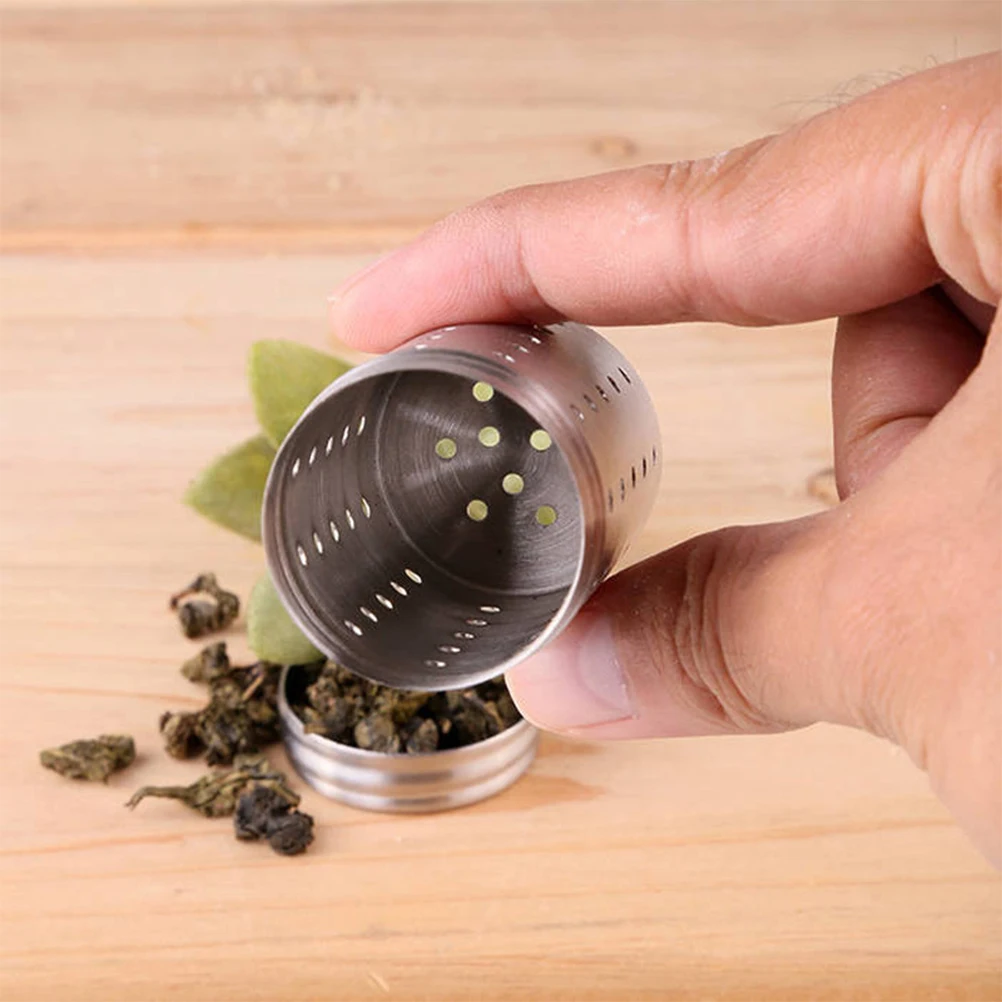 Infusor de Té Cilíndrico de Acero Inoxidable con Orificios Pequeños, Apto para Té de Hojas Sueltas, Negro, Verde, Rosa, Jazmín, Filtro para Infusión