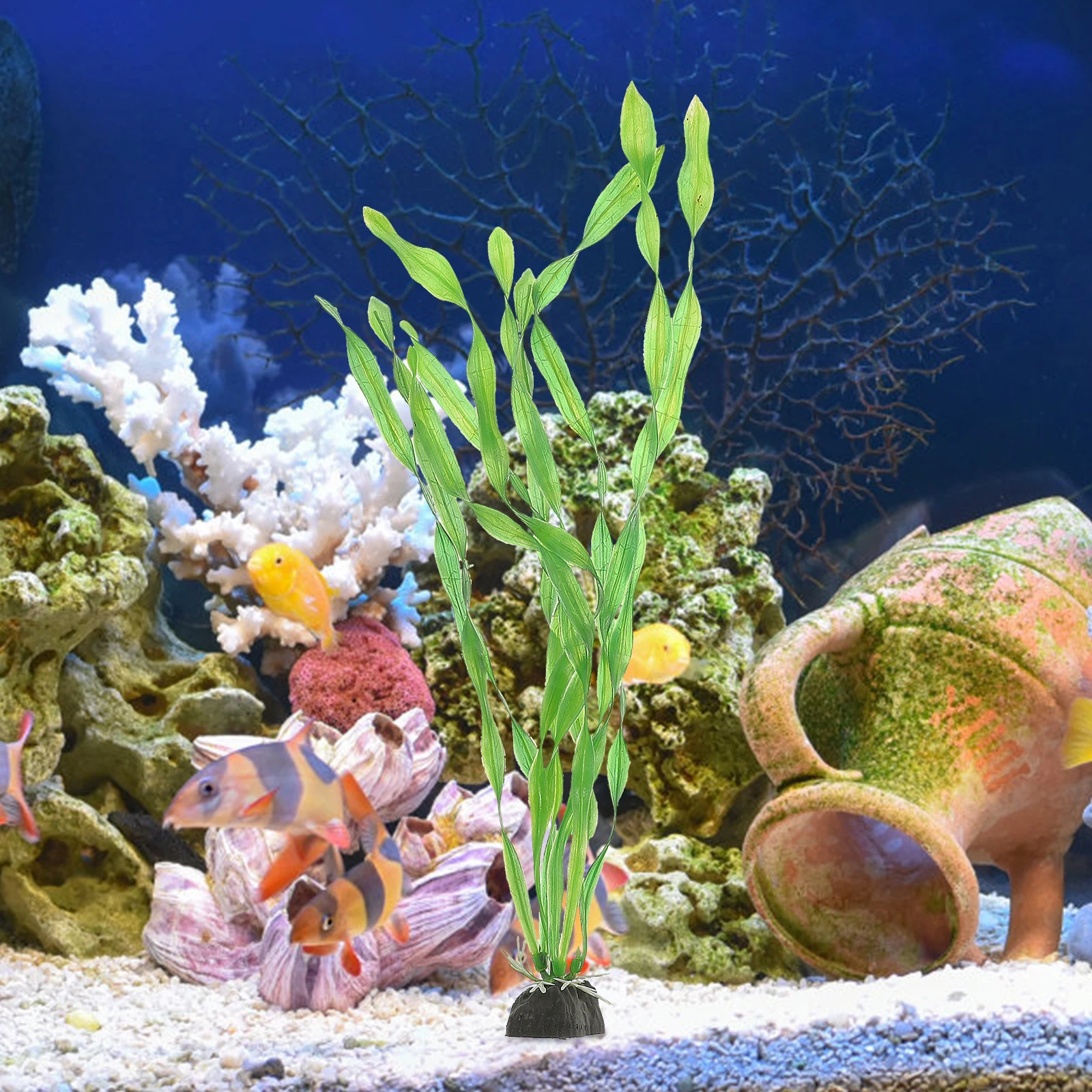 

10Pcs Artificial Aquarium Plants Plastic Seaweed Water Grass Fish Tank Decoration Soft Safe Non-Toxic Accessories for Fish