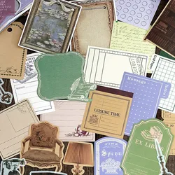 30pcs/lot Memo Pads Material Paper Retro Archives of paper Junk Journal Scrapbooking Cards Retro Paper