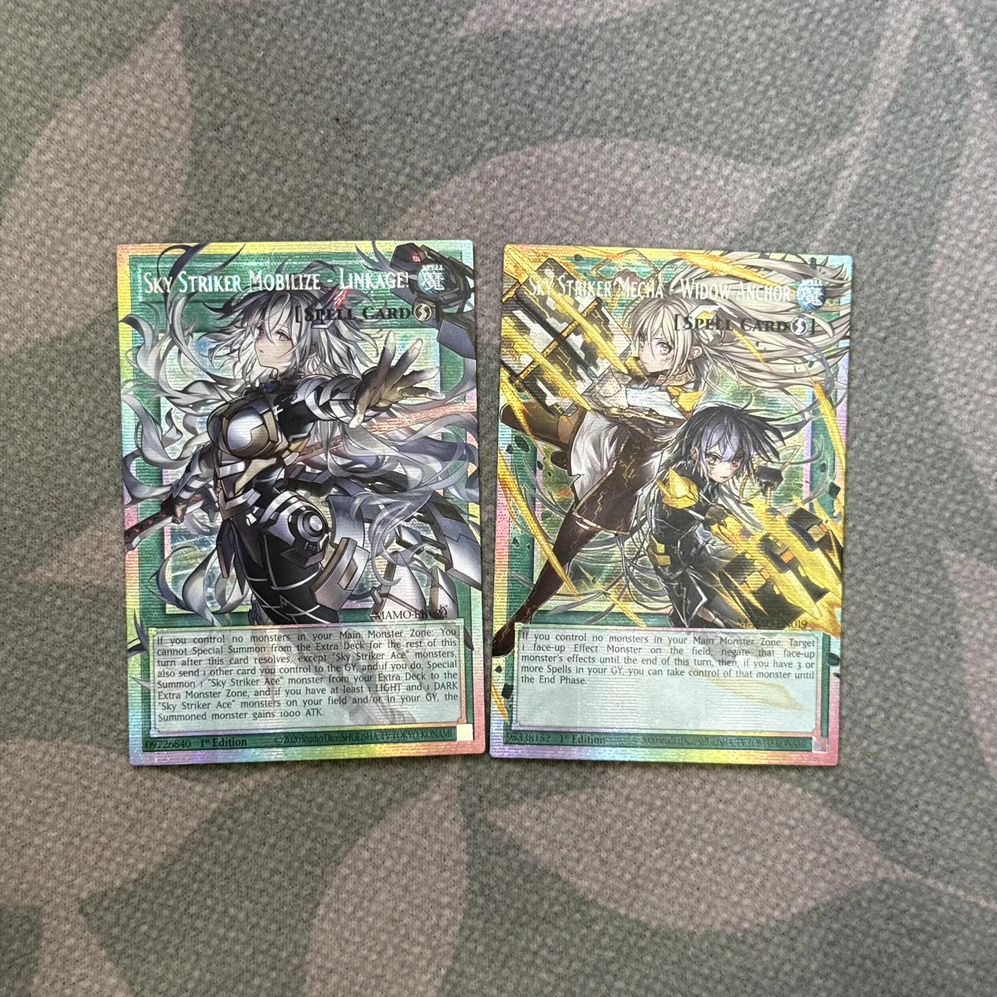 Orica YUGIOH Collection DIY Proxy Cards Sky Striker Mecha Widow Anchor Not Original Custom Anime Sky Striker Mobilize Linkage