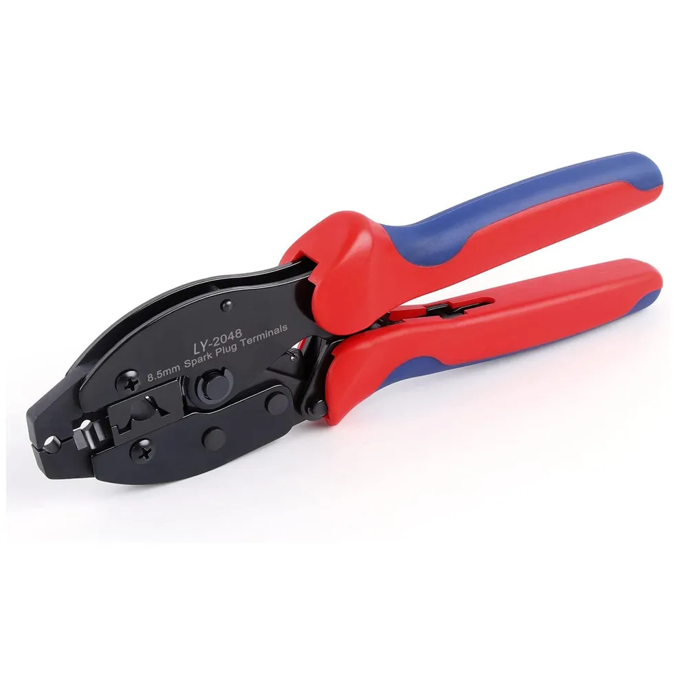Ratchet Spark Plug Wire Crimper 180 90 Degree Straight Spark Plug Coil Terminals Conjunto For Crimping And Stripping Ignition Wire