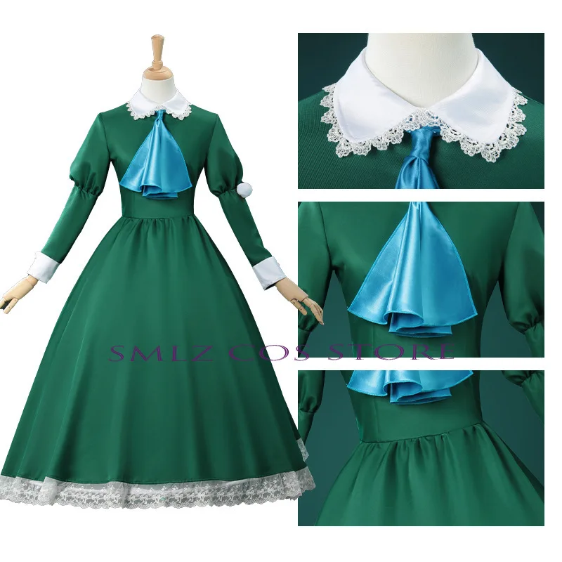 Mary Cosplay Cosplay Anime Ib Halloween Christmas Party Uniform Cosplay Costume Girl Mary Green Dress Suit Skirt for Woman Wig - view 3