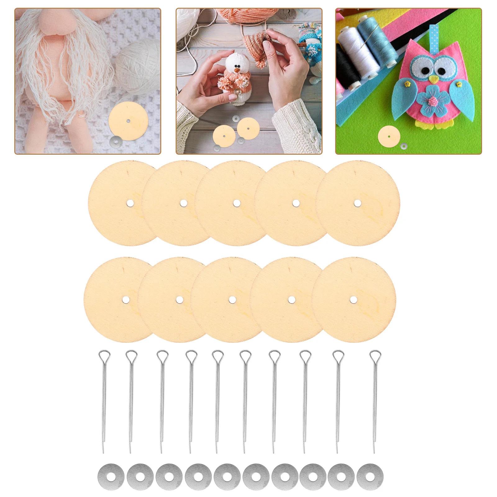 

20 комплектов аксессуаров для суставов, 30 мм, серебряные вращающиеся ремесленные суставы для изготовления домашних животных, аксессуары для рукоделия