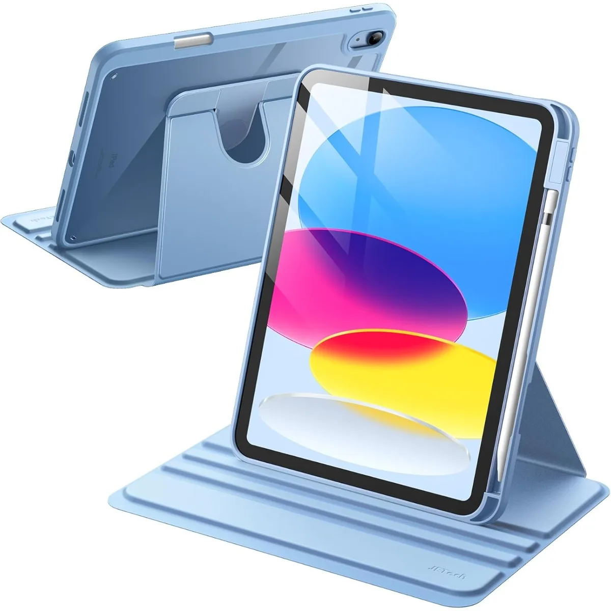

Case for iPad (A16) 11th/10th Generation(2025/2022)with Pencil Holder,360 Degree Rotation Protective Stand Cover,Auto Wake/Sleep