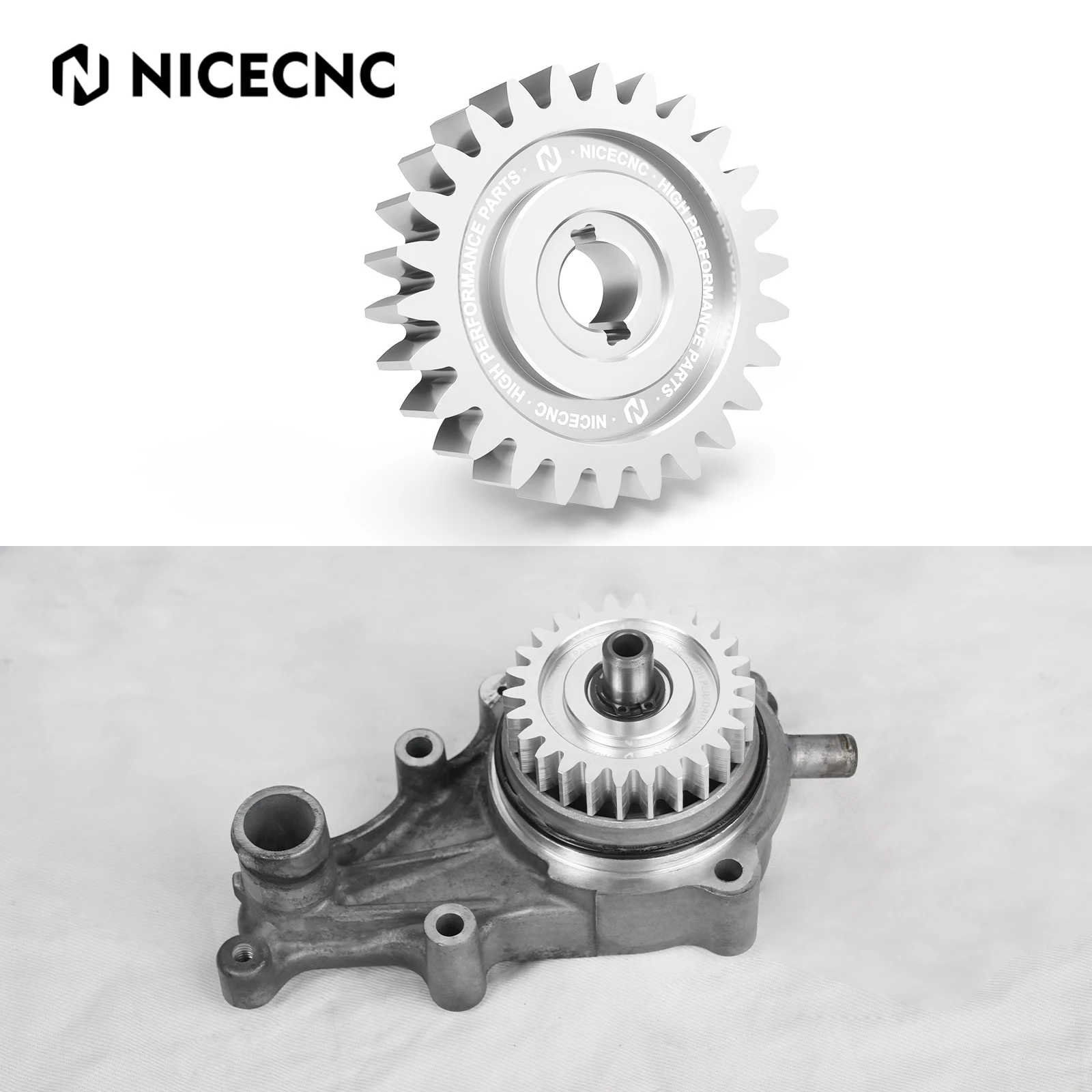 

NICECNC Raptor 700 Water Pump Drive Gear For Yamaha Raptor 700R 700 2006-2024 Aluminum Alloy ATV YFM700 YFM700R