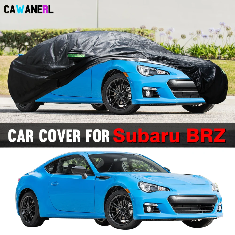 

Black Car Cover For Subaru BRZ 2013-2025 Auto Anti-UV Sun Shade Snow Rain Ice Resistant Waterproof Cover