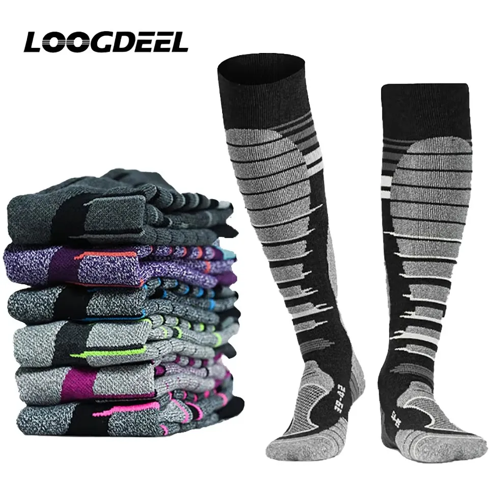 

Loogdeel Cotton Winter Thermal Men Football Socks Children Women Sports Socks Children Knee High Long Tube Towel Bottom Socks