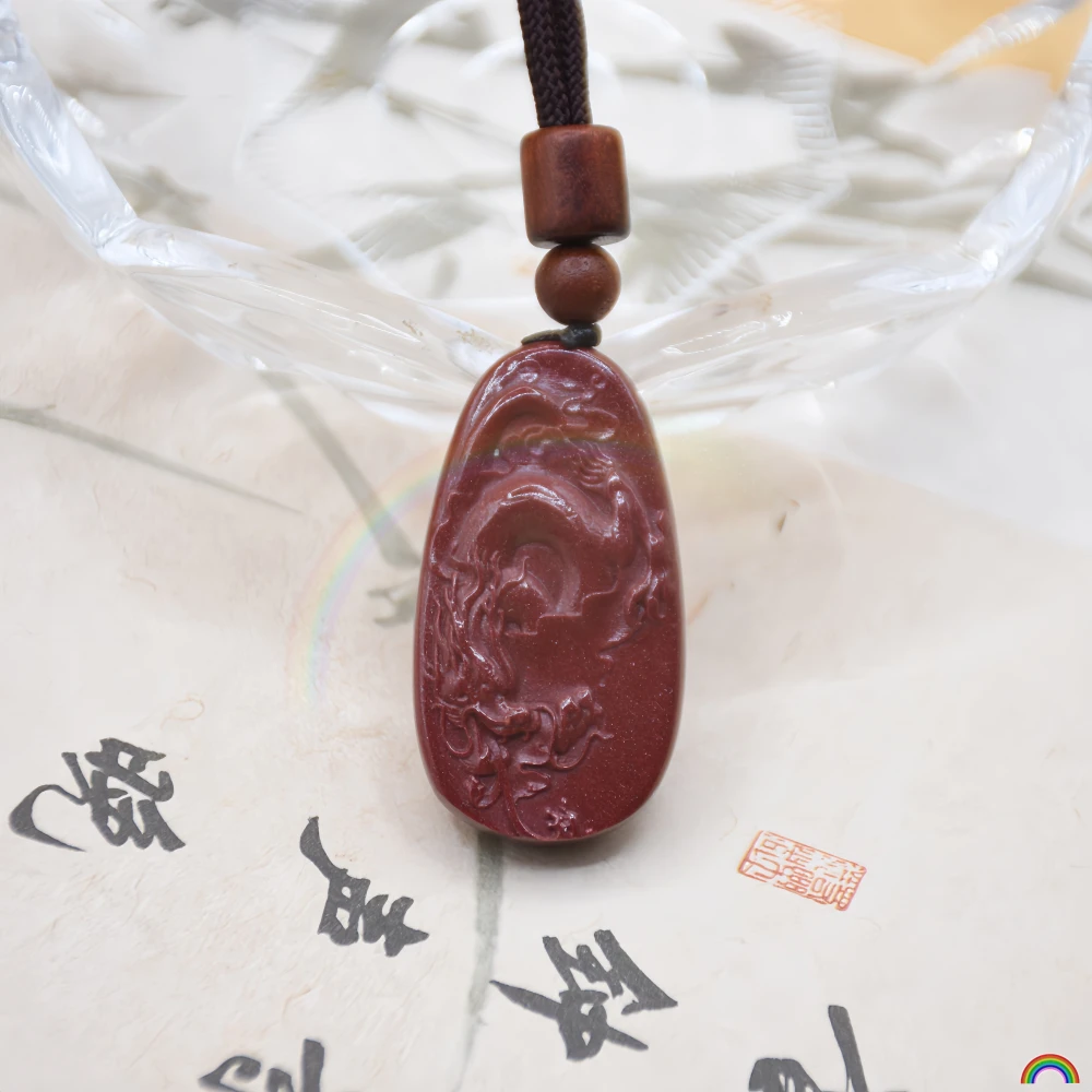 

Natural mineral cinnabar, purple gold sand, Guanyin pendant, Yulong lotus, Guanyin sweater chain, Rwbuy brand design