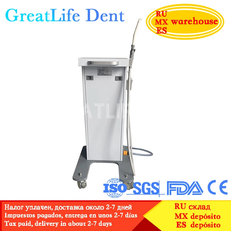 GreatLife Dent Movable Portable Vacuum Pump Dental Oral Strong and Fast Suction Pump Machine System Dental Suction Unit