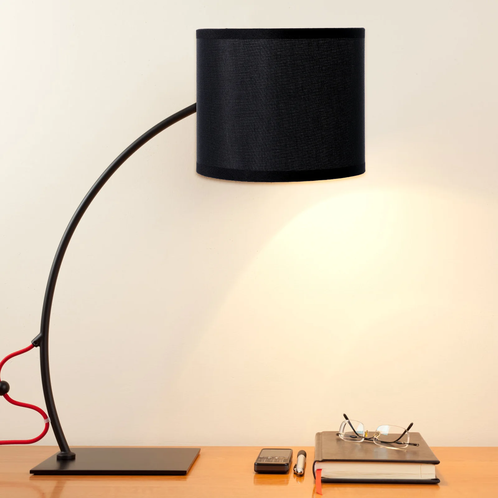 

1Pcs Black Linen Lampshade Simple Durable Light Shell Cover Table Floor Lamp Lighting Accessories for Home Desktop Floor Lamps