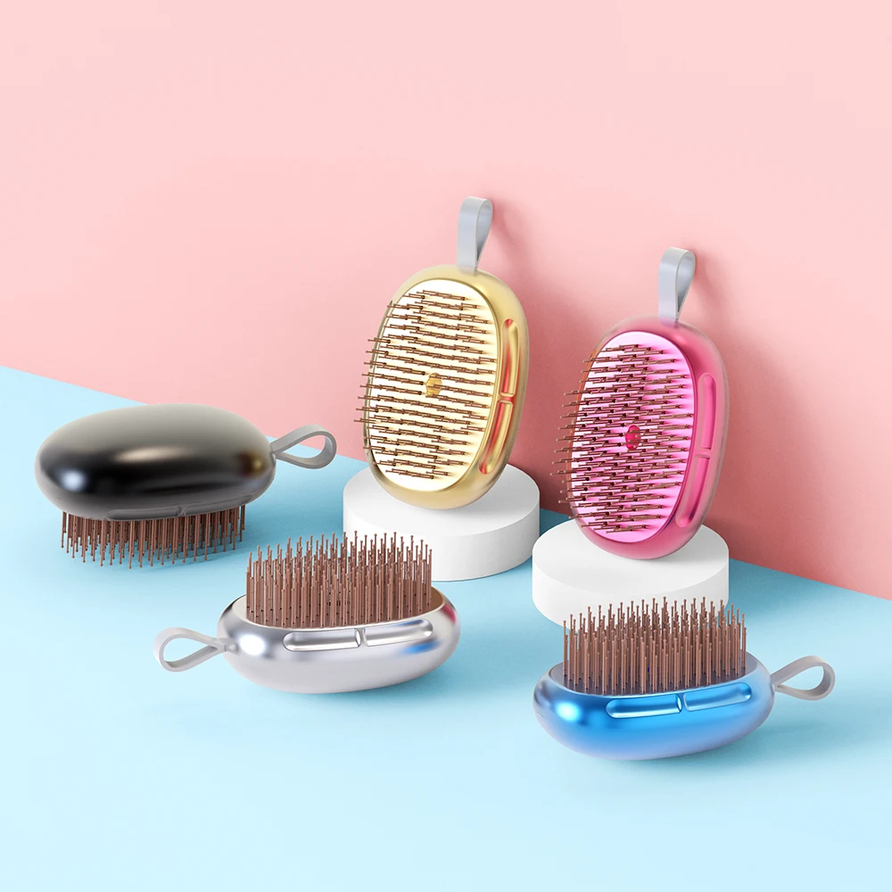 

Mini Tangle Lovely Detangler Hair Brush Women Detangling Egg Shape Soft Promote Hair Growth Salon Hair Styling Hairdressing Comb