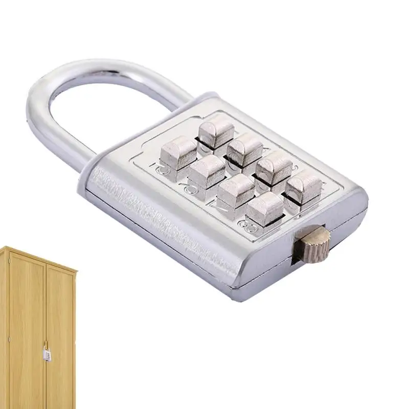Digital Combination Padlock 8/10 Digits Combo Locks For Lockers Students Toolbox Button Combination Security Padlock Practical