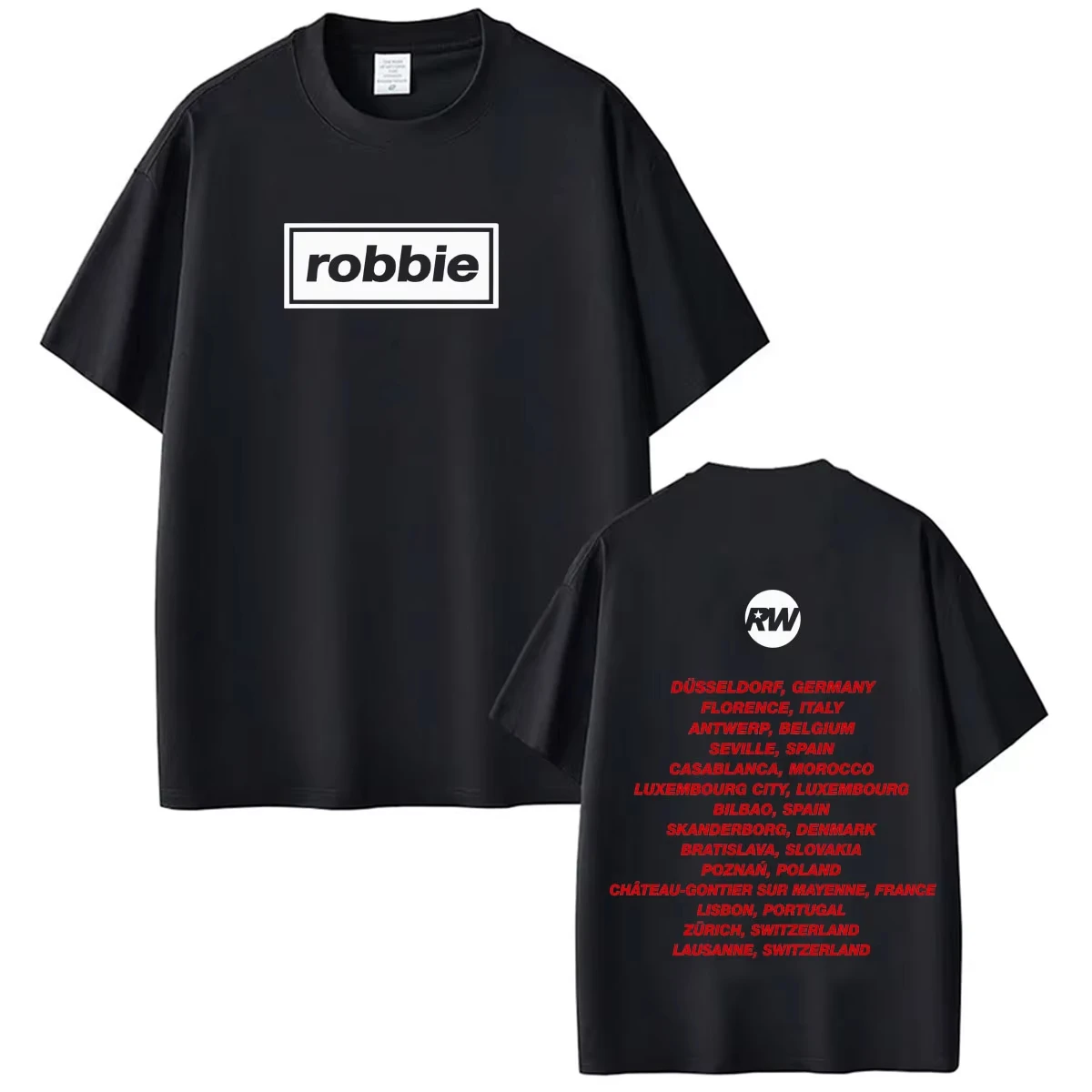 Summer Hot Sale Robbie Williams BRITPOP Album 2026 Tour Print T Shirt Y2K Unisex Printed Casual Outdoor Cotton Harajuku T-shirt