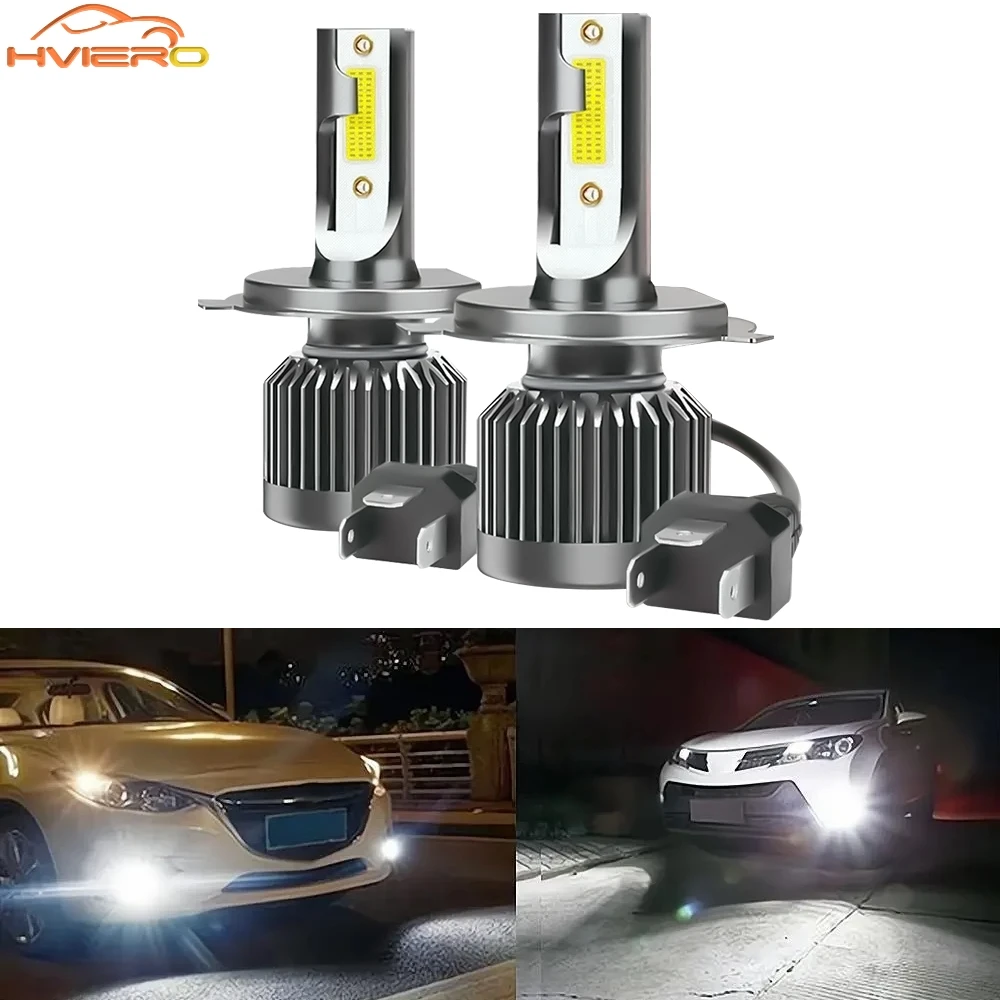 

2Pcs G2 H4 Headlamp 2LED COB fog lamp Headlight 6000K super bright White Hight Low Beam IP68 Lighting Warning Light Waterproof