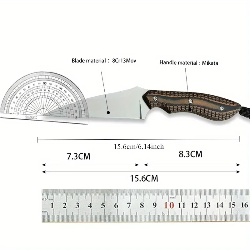 CR 2388 سكين شفرة مثبتة متينة 8Cr13Mov جيب شفرة مناسب للتخييم في الهواء الطلق والمشي لمسافات طويلة سكين يد متعدد المهام هدايا للرجال