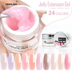 15ml Hard Jelly Nail Extend Gel French Nail Art DIY Venalisa Nail Gel Clear Natural Camouflage Color Fibreglass