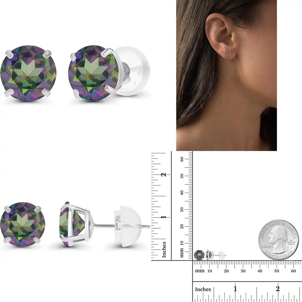 

Круглые серьги-гвоздики из натурального камня, драгоценного камня, 6 мм, желтого, белого или розового золота 14 карат для женщин