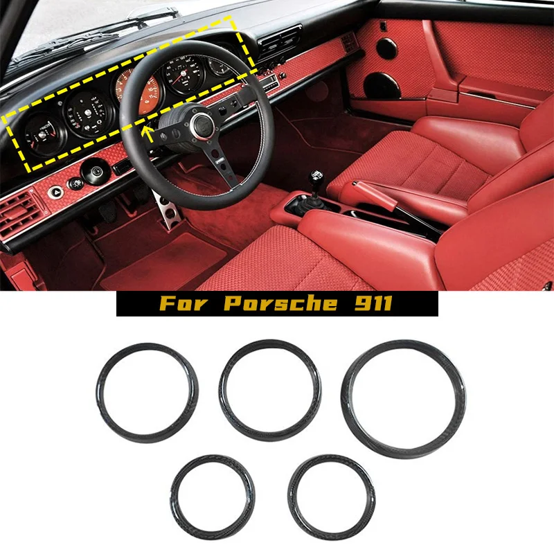 

For Porsche 911 Carbon Fiber Interior Trims Stickers Strips Covers Accessories Car Interior Trims Covers