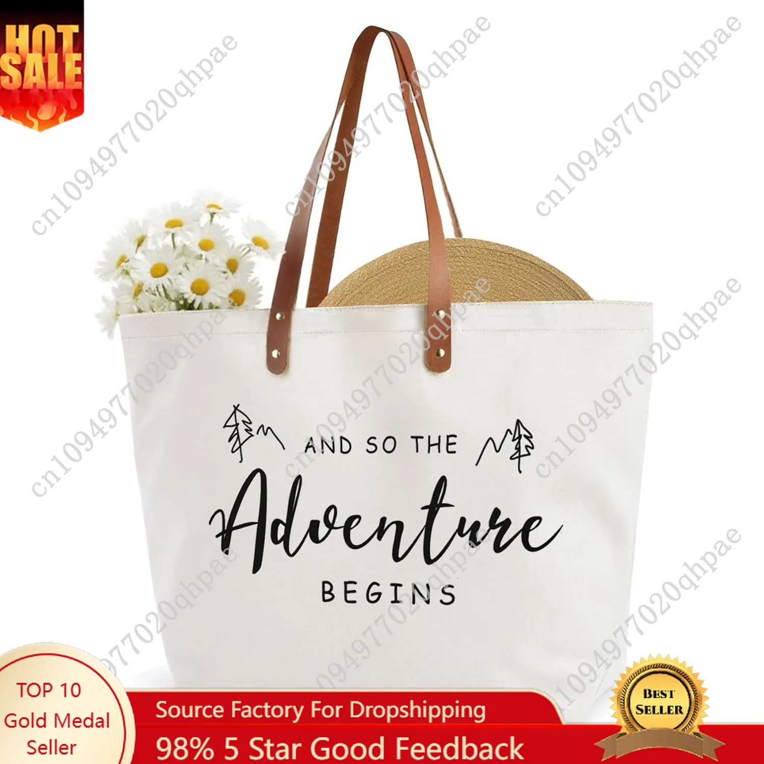 

CARAKNOTS Tote Bag for Women And so the Adventure Begins Bride Gifts for Wedding Bridal Shower Bachelorette Engagement Honeymoon