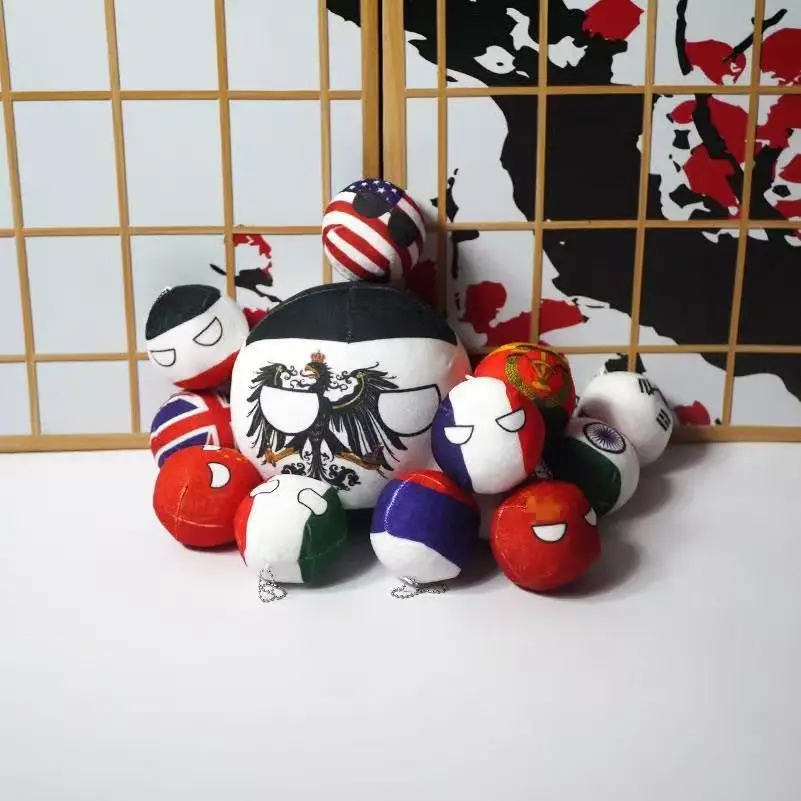 8/20cm Polandball Plush pendant New Zealand moldova Saudi Arabia