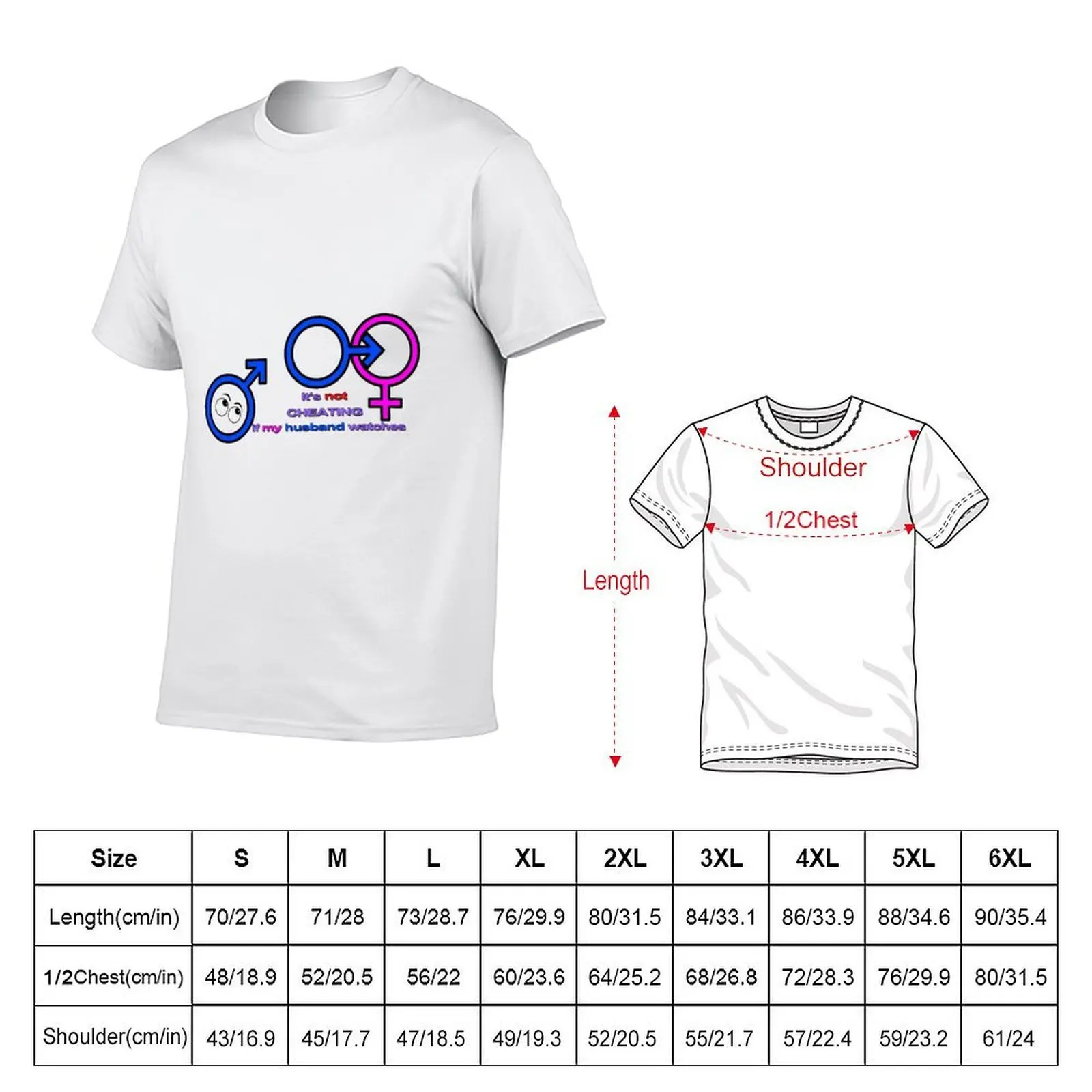 It's not cheating if my husband watches T-Shirt Plus Size Lightweight Top