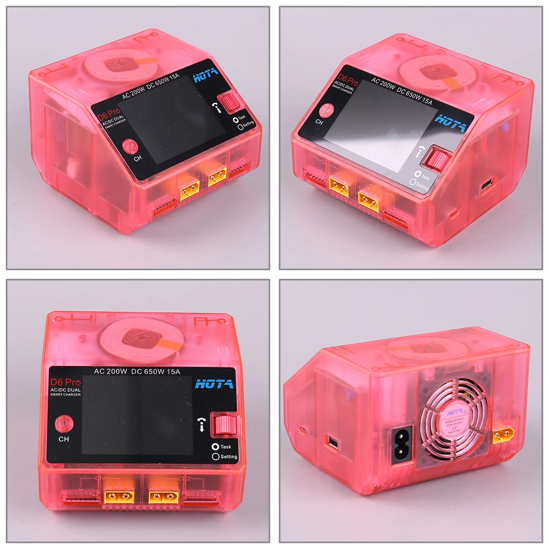 HOTA D6 Pro AC 200 w DC 2x325 w/15a Kanaal Smart Batterij Oplader Ontlader Lipo Oplader voor RC Drone Onderdelen