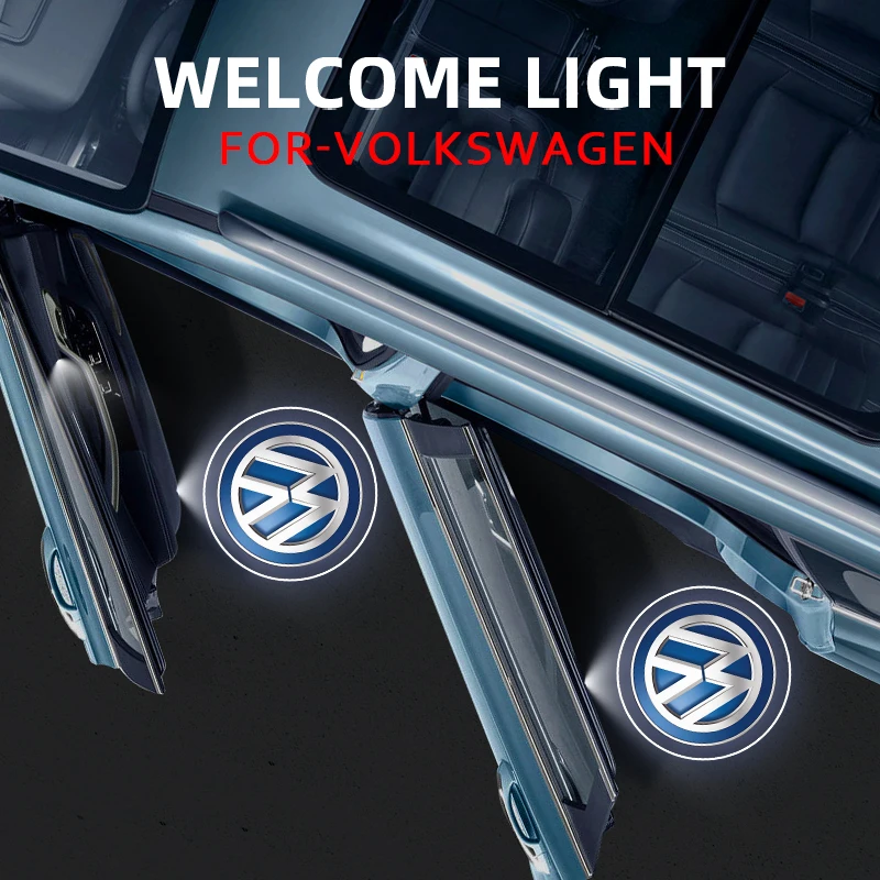

2pcs Led For Volkswagen VW GOLF Polo Tiguan TOURAN PASSAT Car Door Courtesy Lights Auto Puddle Lamp Badge Projector Accessories