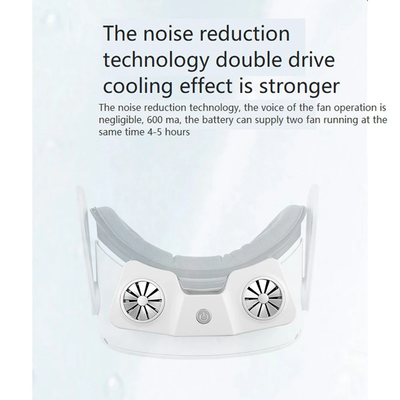 Dual Fan Air Circulation Mask For Oculus Quest 2 Active Air Fan No Fog Facial Interface Face Pad Relieve VR Accessories