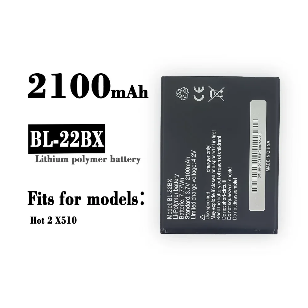 

High Quality Replacement Battery For Infinix Mobile Phone Hot2 X510 BL-22BX Large Capacity Built-in Lithium Battery