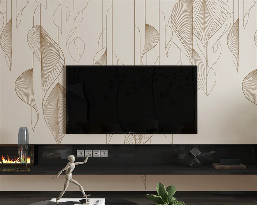 Beibehang-papel de pared personalizado para sala de estar, Fondo de TV simple y moderno, hojas de papel tapiz para sofá