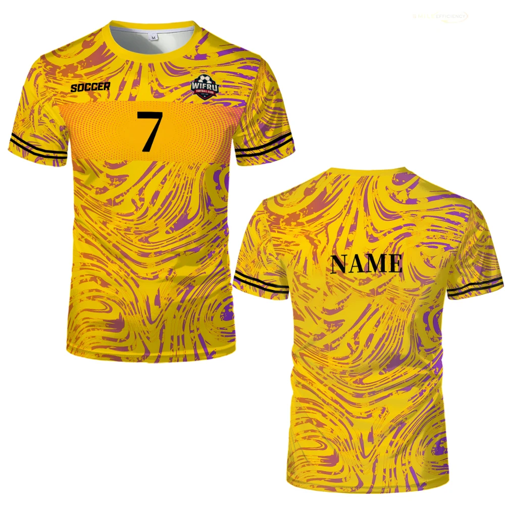 

Abstract Art Liquid Print Football T-shirts Outdoor Customizable Breathable Soccer Training Jerseys Unisex Fashion Sports Tees