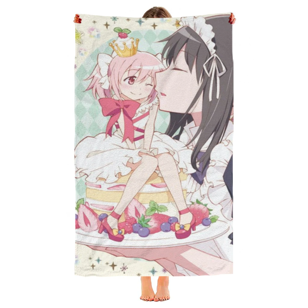 

Quick Drying Beach Towels Puella Magi Madoka Magica Oversized 30x60inch Printing Towel Super Absorbent Pool Towel Blanket