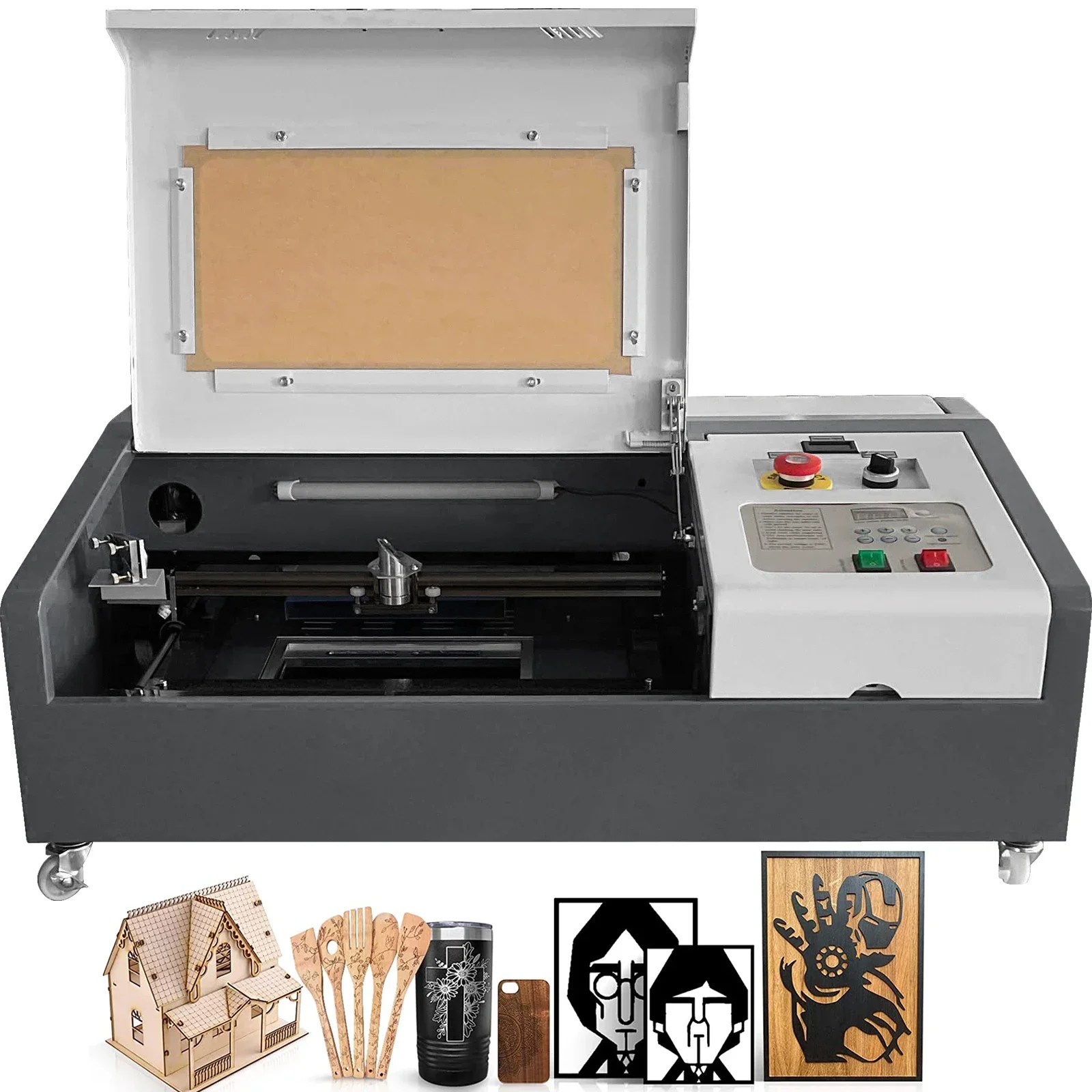 

SIHAO 50W CO2 Laser Engraving Machine 30*20cm Laser Engraver Cut Tools for Wood Leather Woodworking USB Support Corel Draw