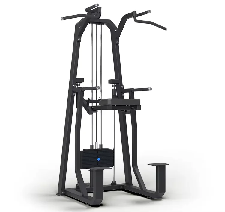Hot Sale Steel Commercial Strength Adjustable Durable Pull Up Chin Dip Assist Machine With Single And Parallel Bars Gym Trainer