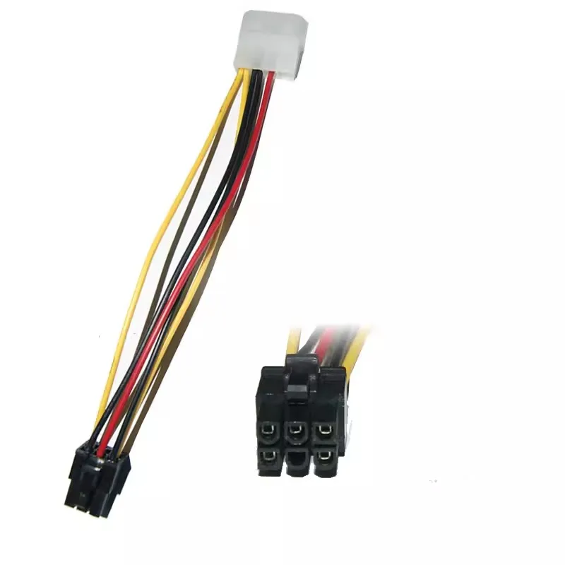 Computer Graphics Card Power Cord Dual 4PIN to 6PIN 6P to 4P Adapter Cable Single SATA to 6P pin 8P Power Cord