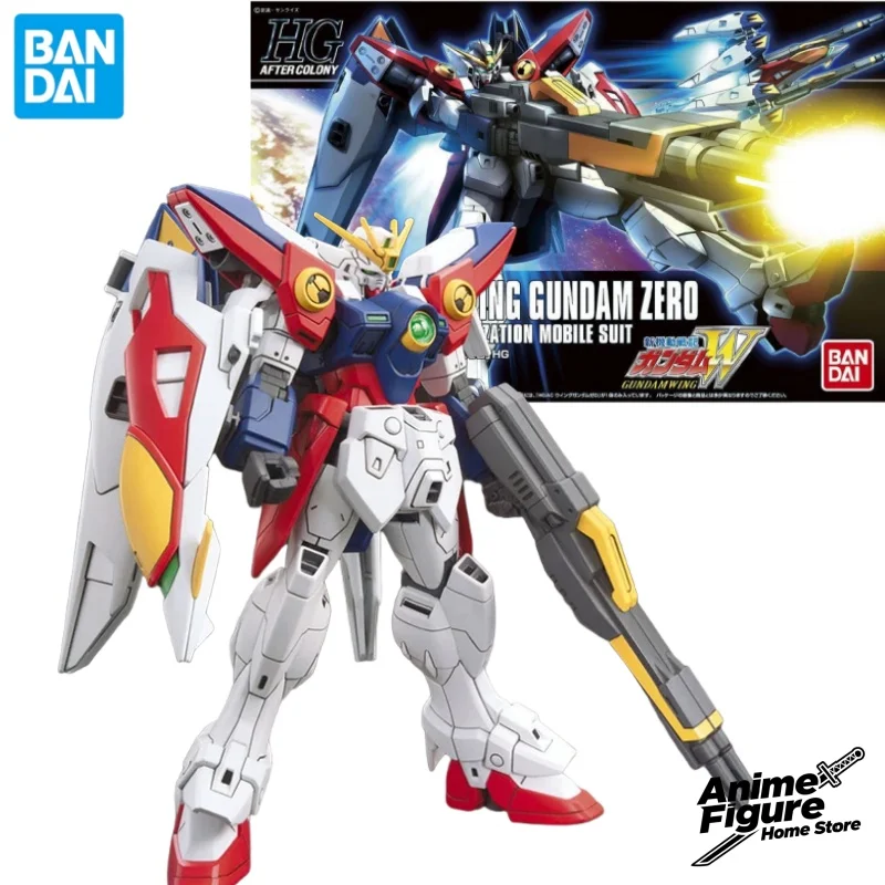 

100% оригинал в наличии, комплект модели Bandai Gundam HGUC 1/144 XXXG-00W0 Wing Gundam Zero, персонаж аниме, игрушка, модель, коллекция подарков