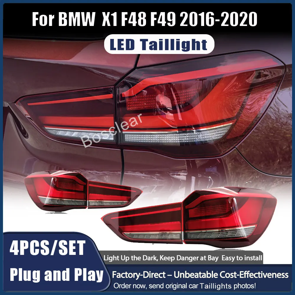 

4 шт. Автомобильные задние светодиодные фонари для BMW X1 F48 2016 2017 2018 2019 Задние фонари Задние задние фонари DRL Сигнальные задние фонари Plug And Play