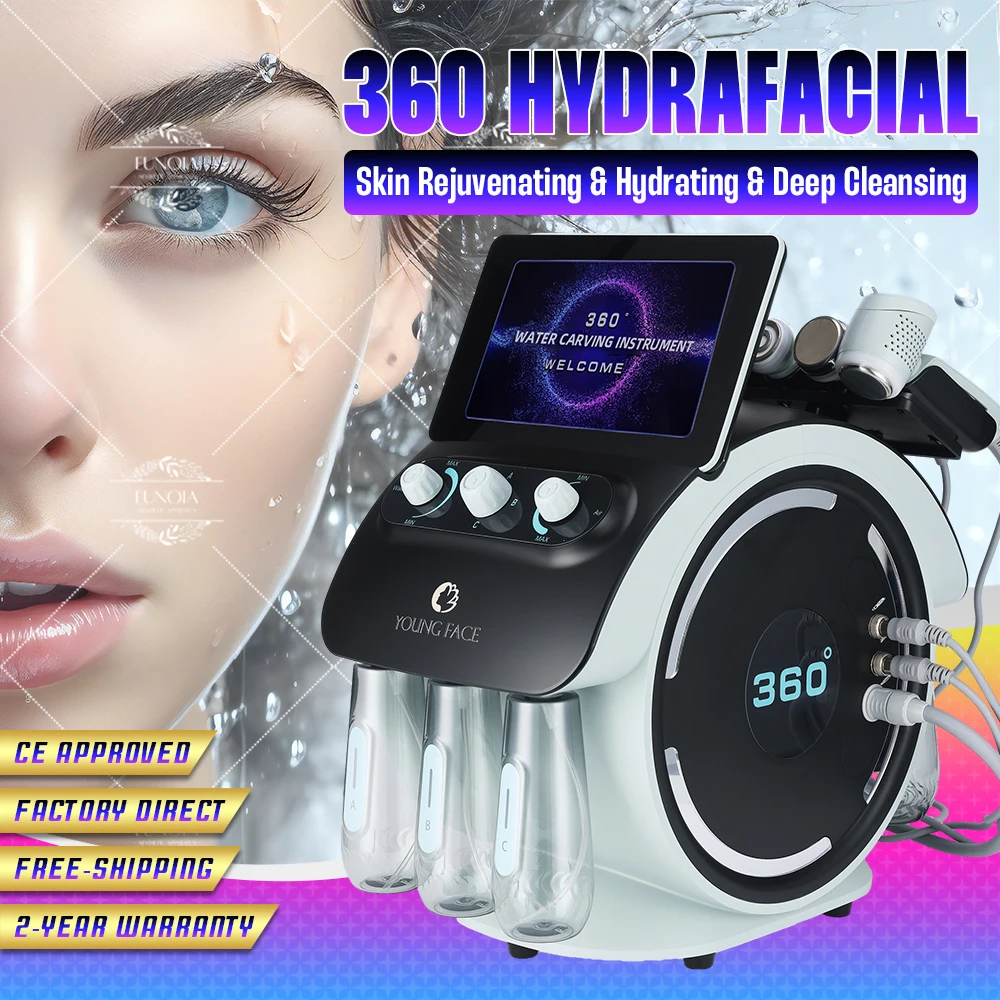 6 in 1 HydroFacial Machine Hydradermabrasion Deep Cleansing Skin Rejuvenation Anti-Aging Professional Beauty Salon Spa Equipment