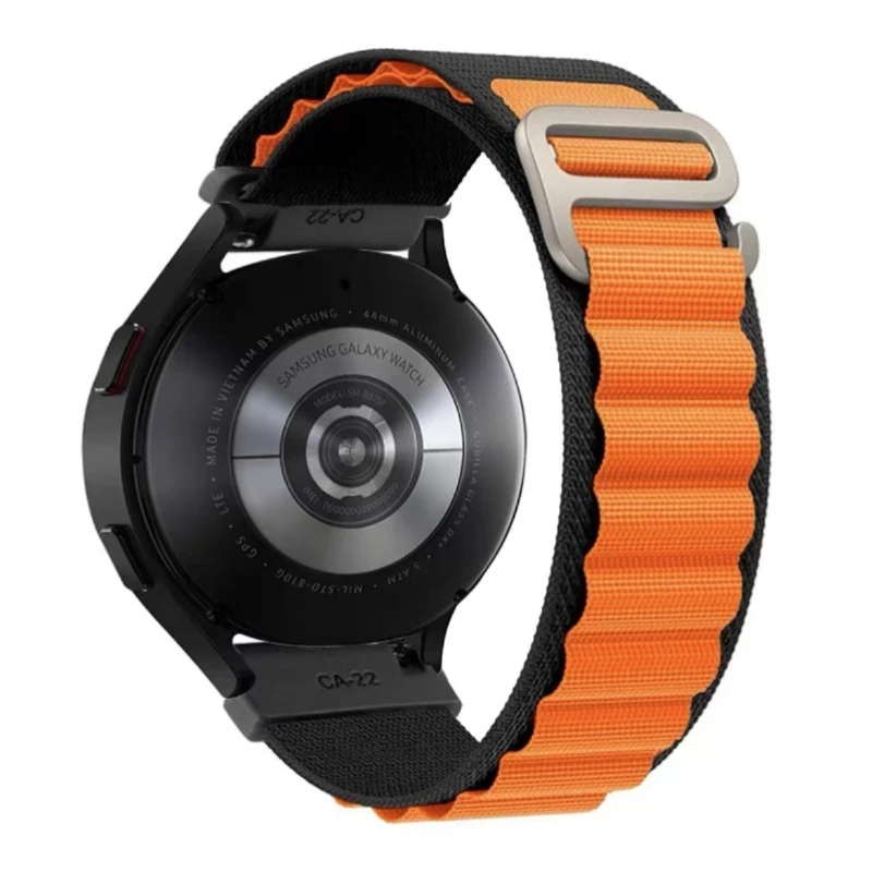 

Soft Fabric Band For Galaxy Watch 4/5/6, 20mm / 22mm Replacement Strap, Sweat-Resistant High Mountain Loop, Secure Fit